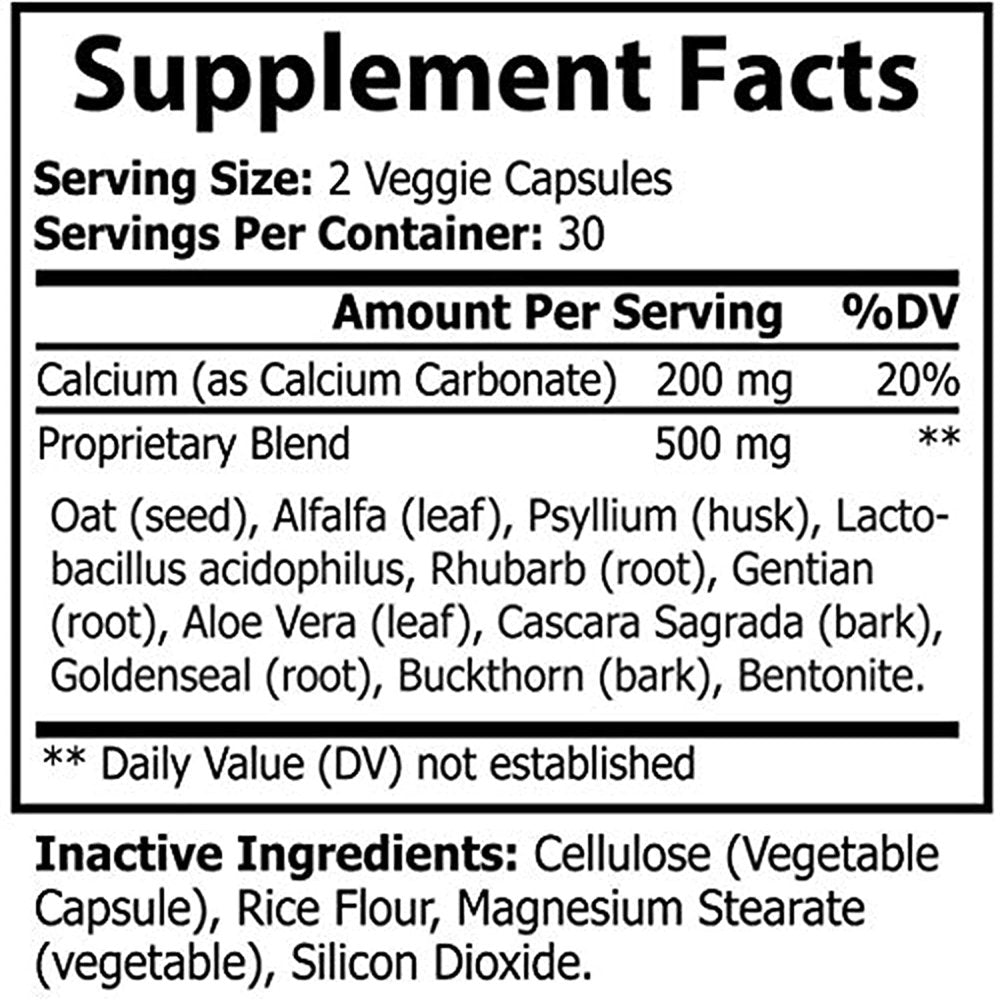 Crystal Peaks Nutrition Colon Cleanser Capsules for Constipation Relief and Weight Loss - Extra Strength Detox Pills Promote Regularity & Healthy Digestion for Relief from Gas and Bloating Discomfort