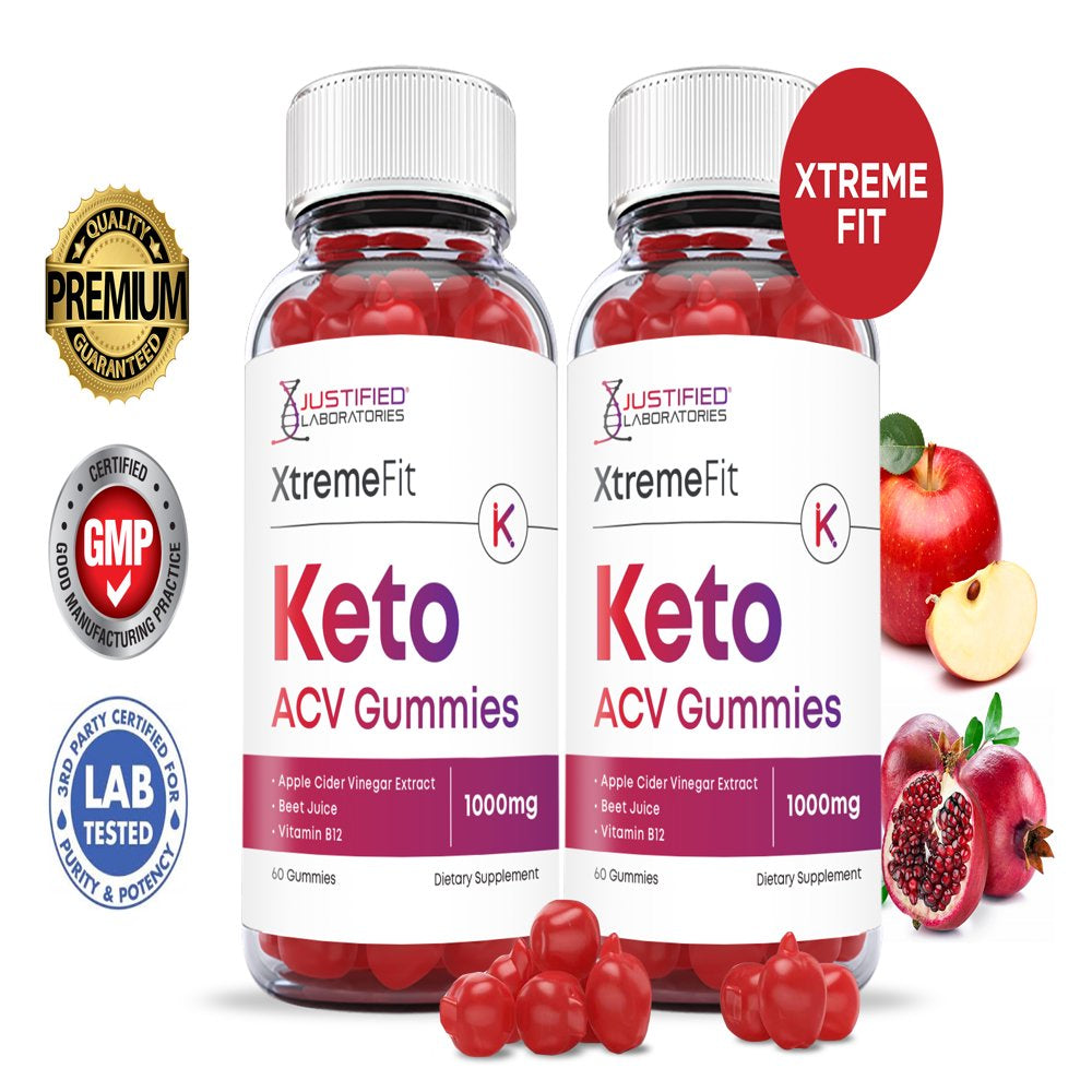 (2 Pack) Xtreme Fit Keto ACV Gummies 1000MG Dietary Supplement 120 Gummys - Nutricity.com.au