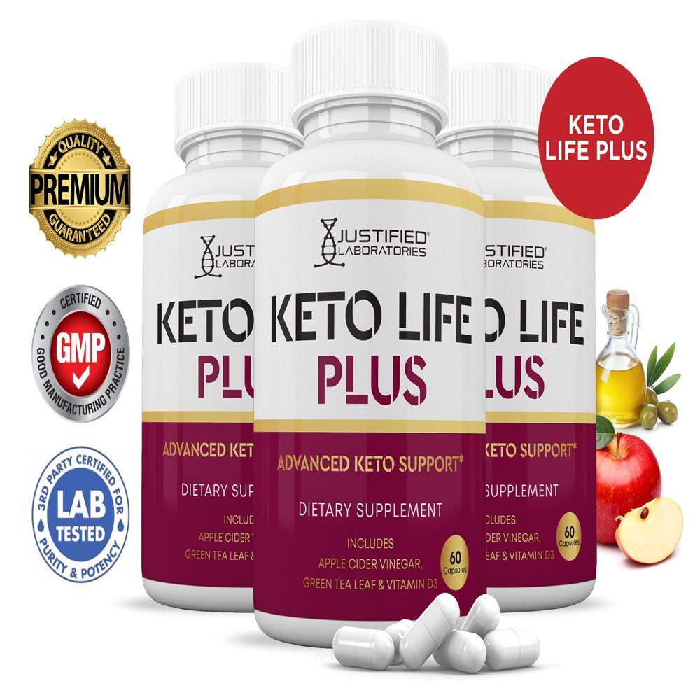 (3 Pack) Keto Life plus Keto ACV Pills 1275Mg Dietary Supplement 180 Capsules - Nutricity.com.au