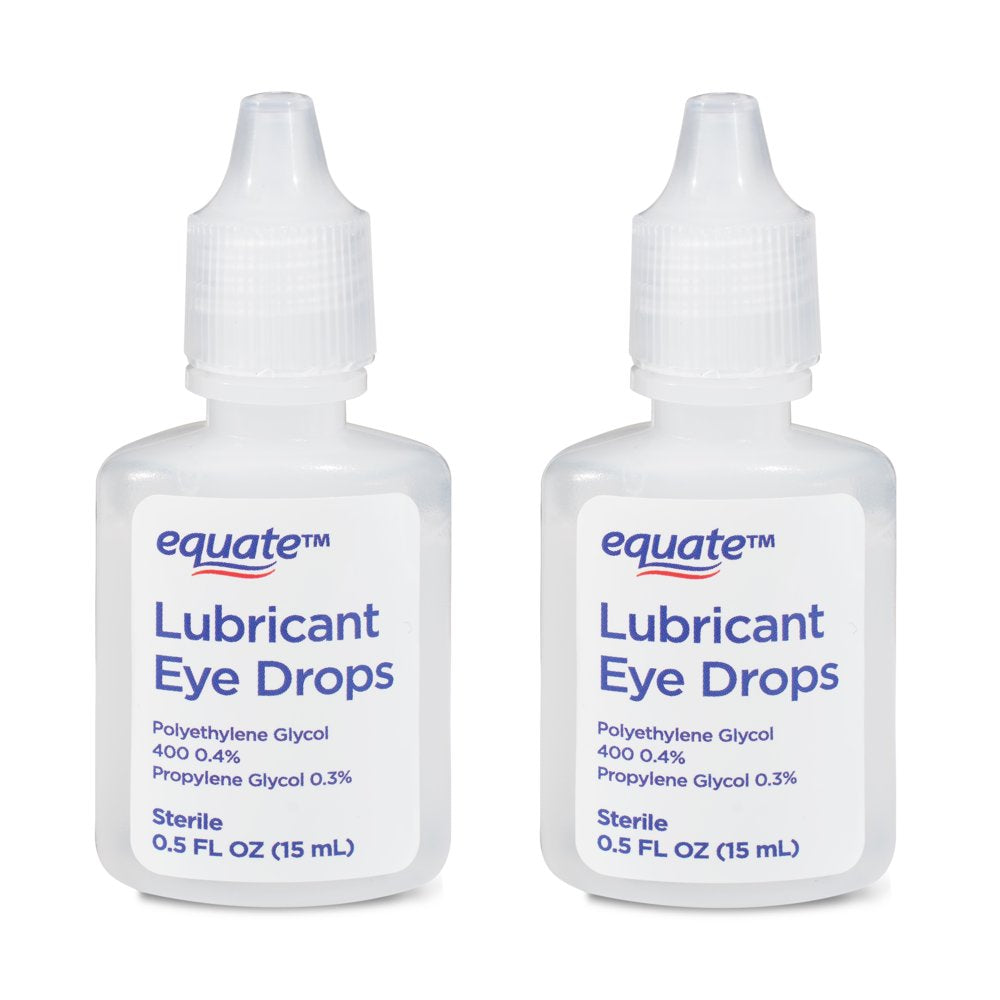 Equate Lubricant Eye Drops, 0.5 Fl Oz, Twin Pack