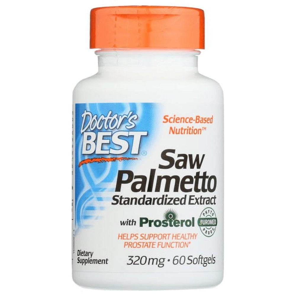 Doctor'S Best Saw Palmetto with Prosterol, Standardized Extract, 320 Mg, 60 Softgels