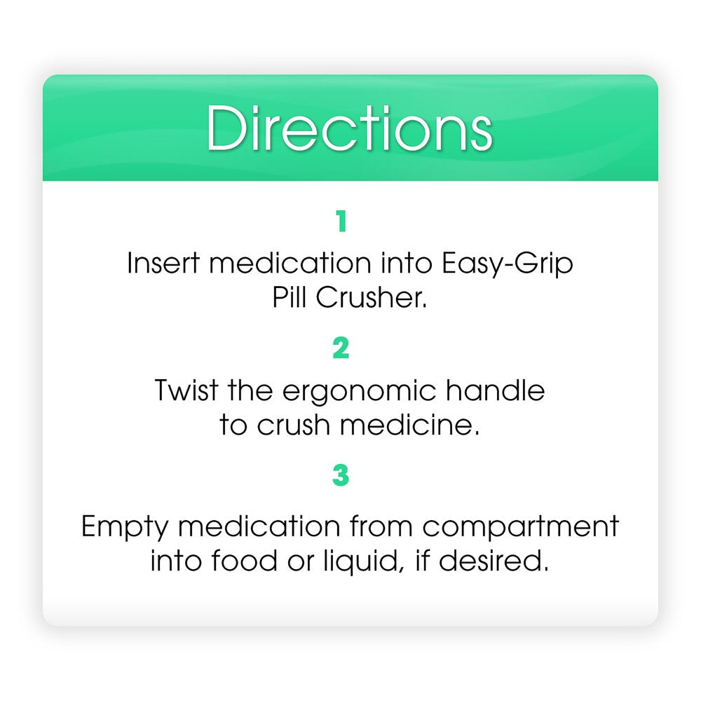 Equate Easy Grip Pill Crusher, Colors May Vary