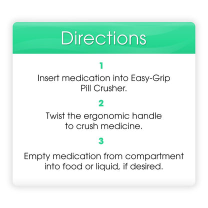 Equate Easy Grip Pill Crusher, Colors May Vary