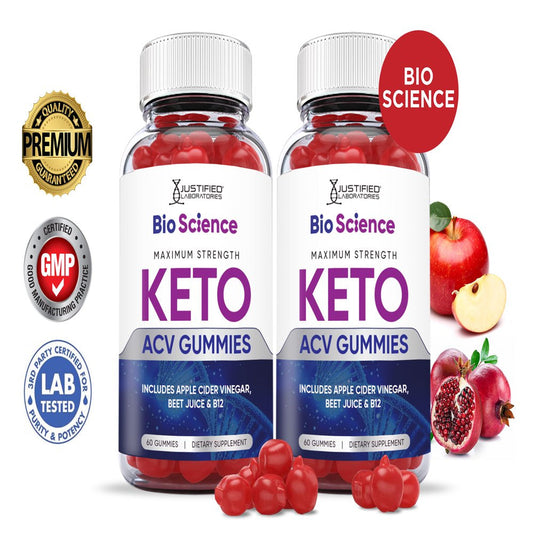 (2 Pack) Bio Science Keto ACV Gummies 1000MG Dietary Supplement 120 Gummys - Nutricity.com.au