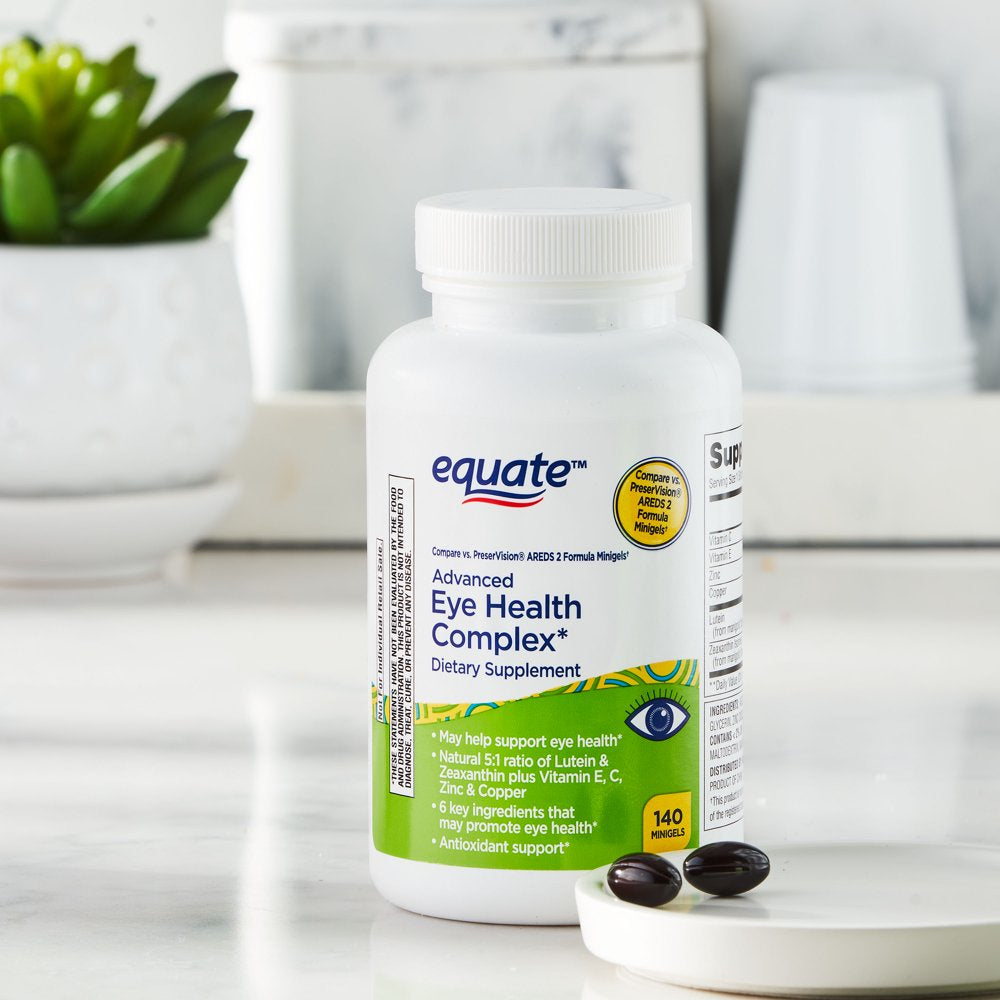 Equate Advanced Eye Health Complex Minigels Dietary Supplement, 140 Count