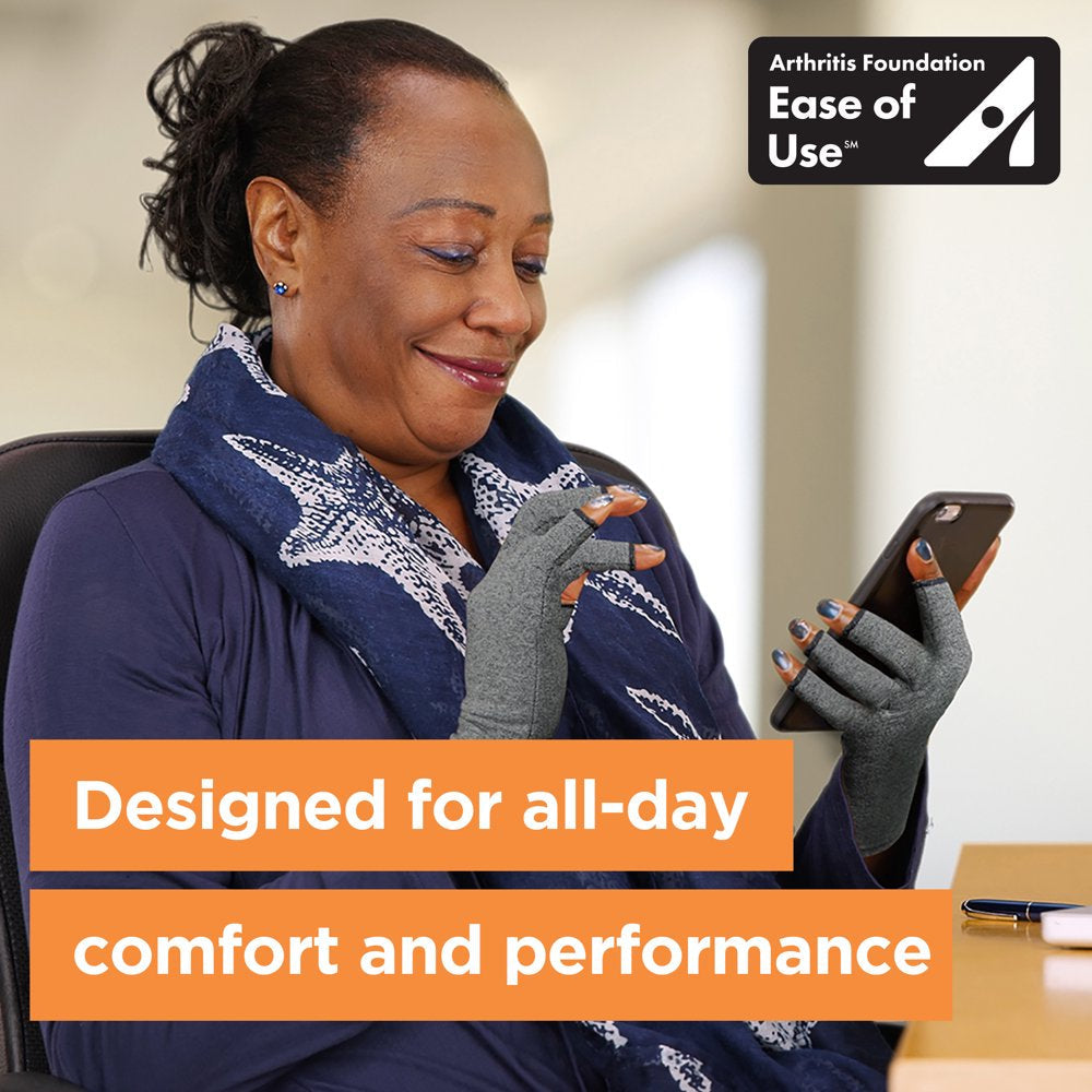 Brownmed IMAK Arthritis Pain Relief Compression Gloves - Small - Gray/Black