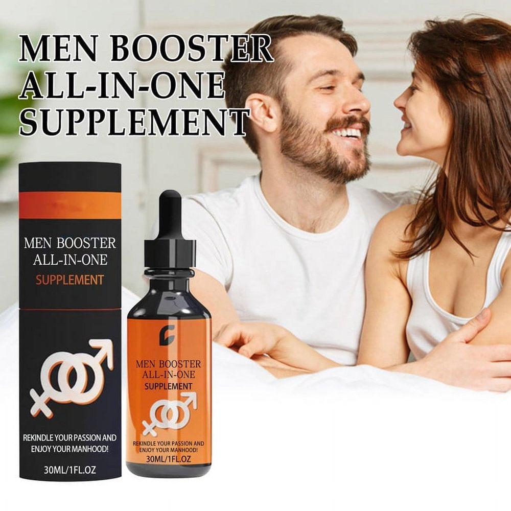 All-In-One Supplement Drops, Booster Liquid Drops Men, Man Boost Supplement Fast Absorption Boost Drops(3 PCS)