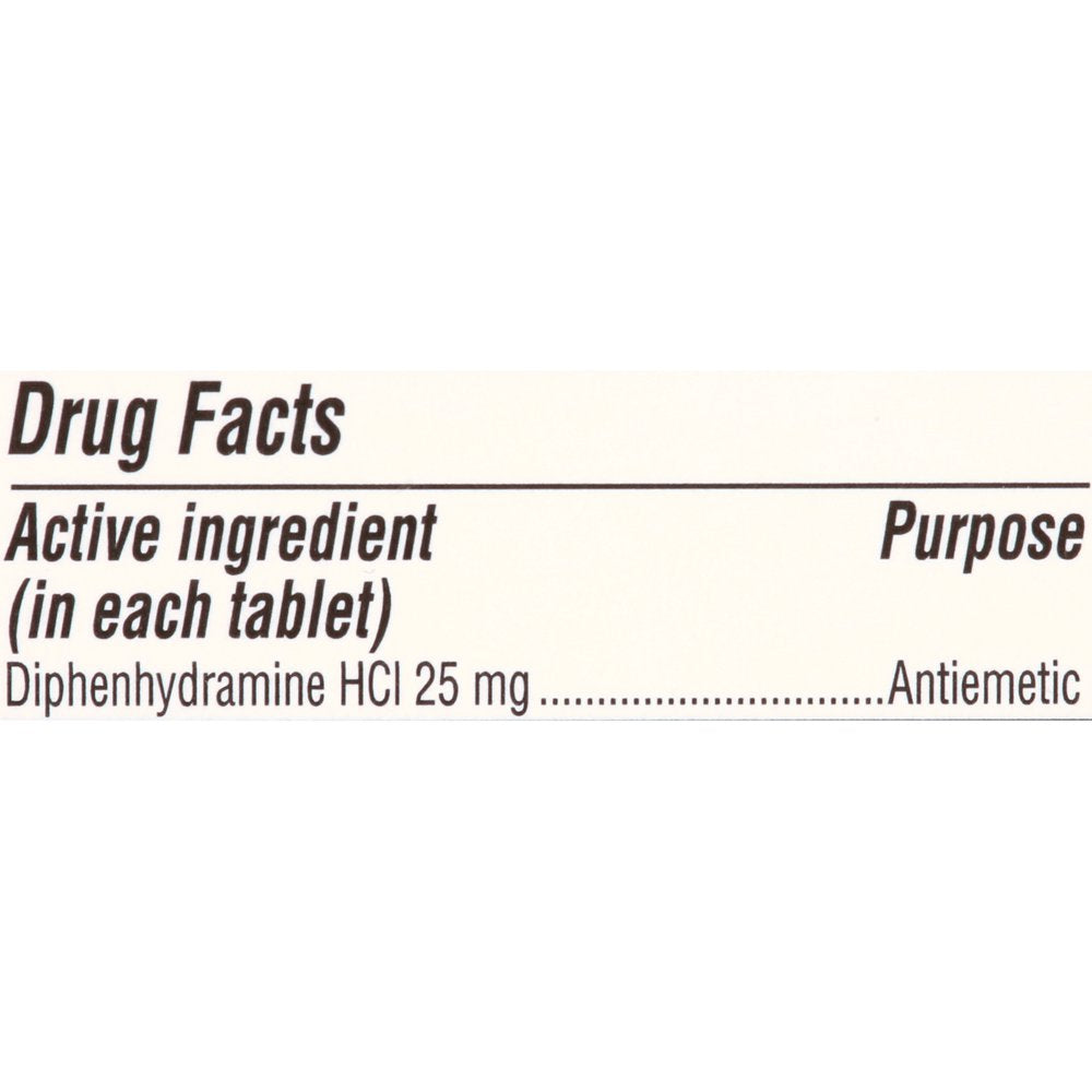 Bonine Faster Acting Nausea Dizziness Vomiting and Motion Sickness Relief Tablets, 16 Ct