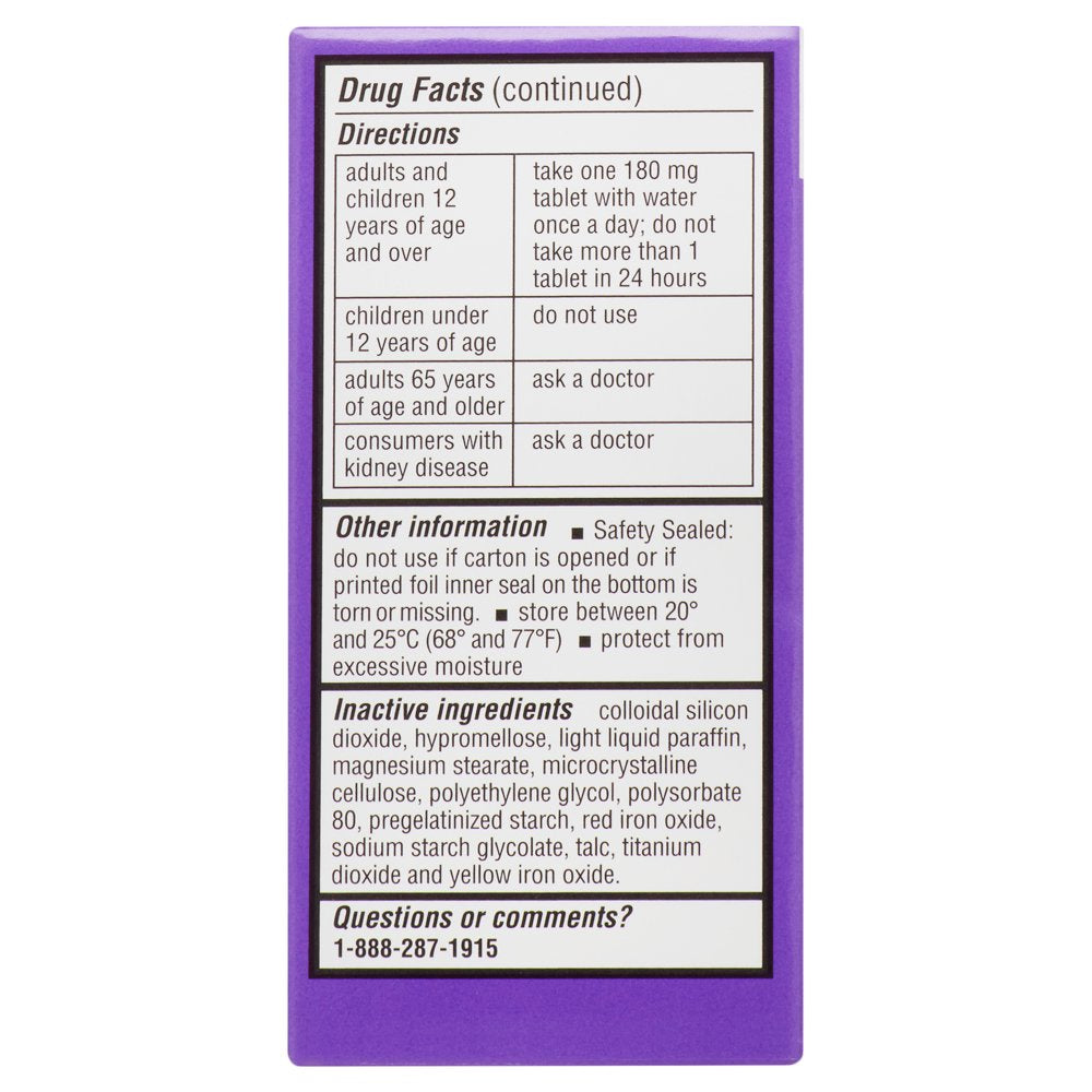 Equate Fexofenadine Hydrochloride USP Non-Drowsy Allergy Relief Tablets, 180 Mg, 30 Count