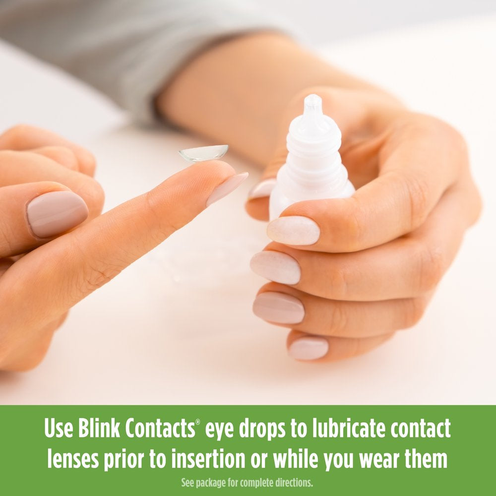 Blink Contacts Lubricating Eye Drops for Soft & Rgp Lenses, 0.34 Fl. Oz.