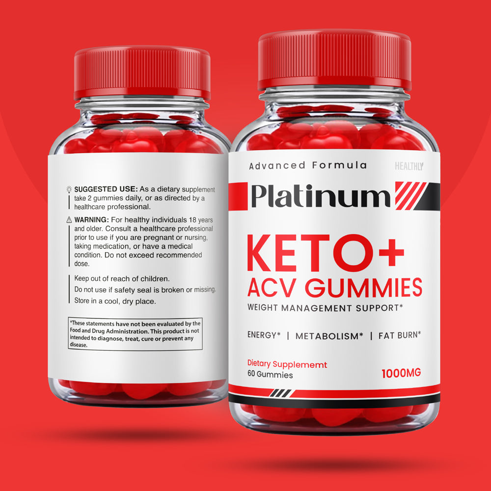 (3 Pack) Platinum Keto+ Keto ACV Gummies Advanced Formula Weight Management Support Fat Burn Metabolism (180 Gummies) - Nutricity.com.au