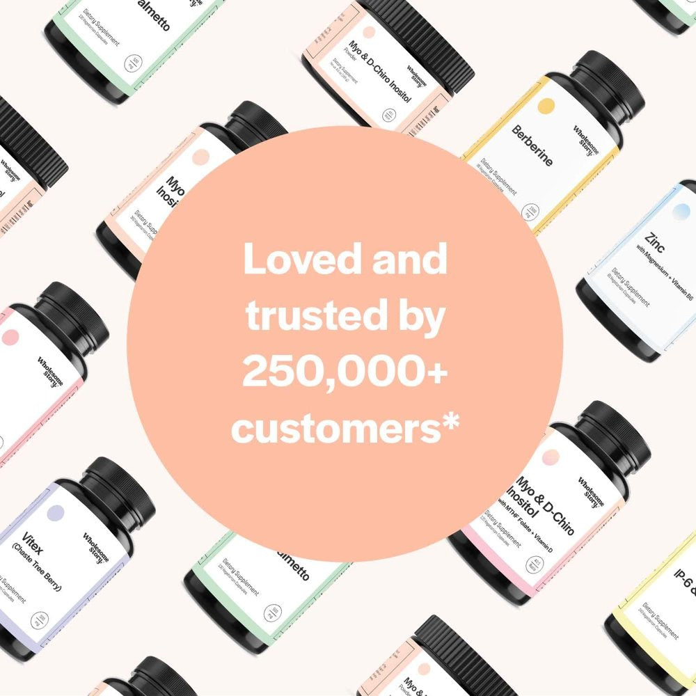 Wholesome Story Myo-Inositol & D-Chiro Inositol | Hormonal Balance & Healthy Ovarian Function Support for Women | 120 Ct