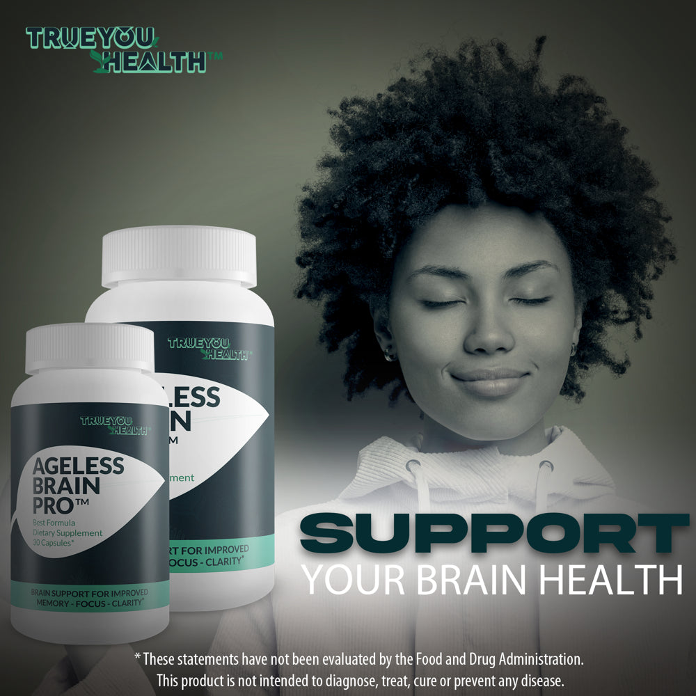 Ageless Brain Pro - Brain Support for Improved Memory - Focus - Clarity - Aid Cognitive Health & Brain Health - Nootropic Formula with Caffeine + L-Theanine for Physical & Mental Energy - Brain Pills
