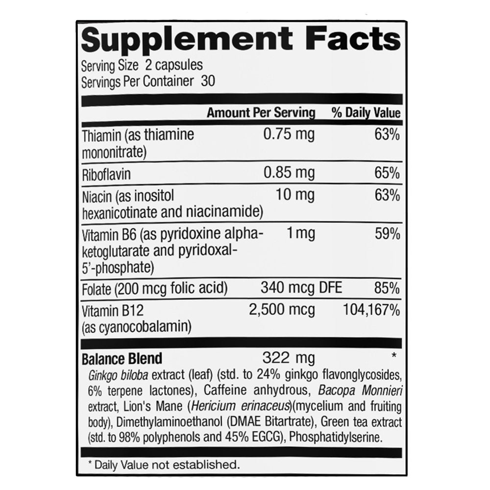 Focus Factor PRO MAX Brain Supplement - Nootropics Brain Health & Cognitive Support - 60Ct