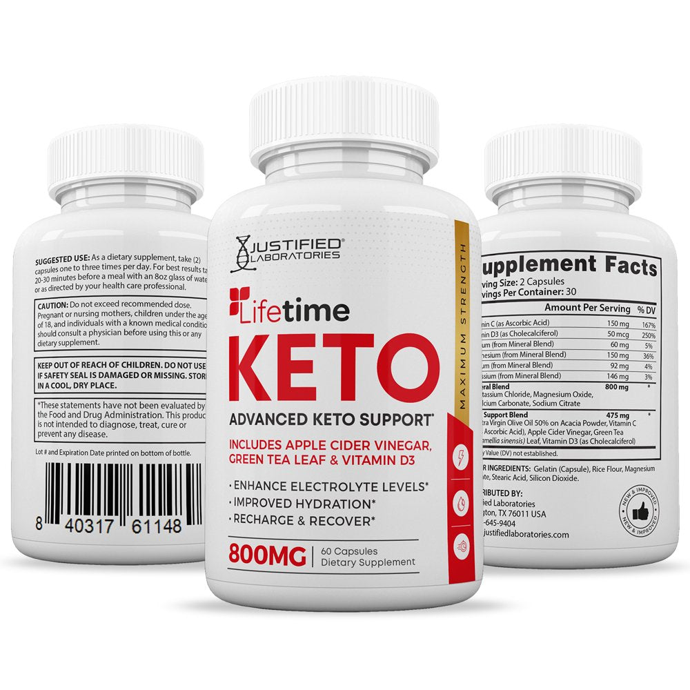(3 Pack) Lifetime ACV Pills 1275 MG Stronger than Gummies Advanced Keto Support 180 Capsules - Nutricity.com.au