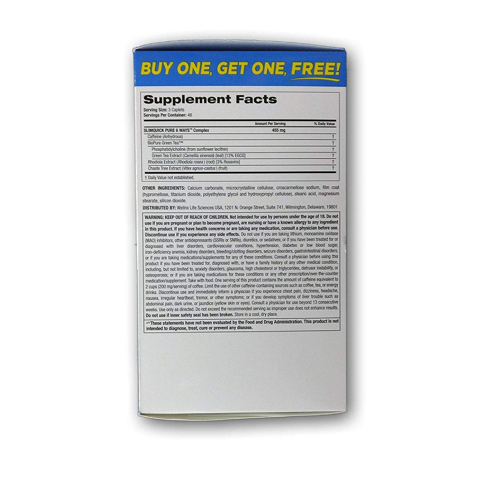 Slimquick Pure Regular Strength, Lose 3X the Weight, 2X72 Capsules, 1 Ea