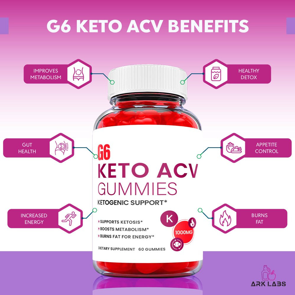 (2 Pack) G6 Keto ACV Gummies - Supplement for Weight Loss - Energy & Focus Boosting Dietary Supplements for Weight Management & Metabolism - Fat Burn - 120 Gummies - Nutricity.com.au