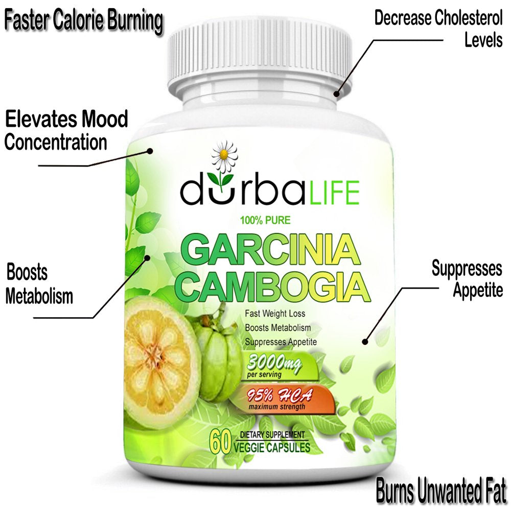 Durbalife Garcinia Cambogia Supplement 95% HCA Metabolism Booster for Weight Loss 60 Capsules