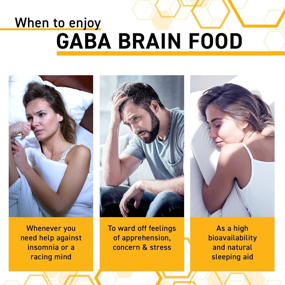 Natural Stacks Gamma-Aminobutyric Acid GABA Supplement 60 Ct. - Deep Relaxation and Calm - Night Time Sleep Aid - Brain Food Formula Promotes GABA (Gamma-Aminobutyric Acid)