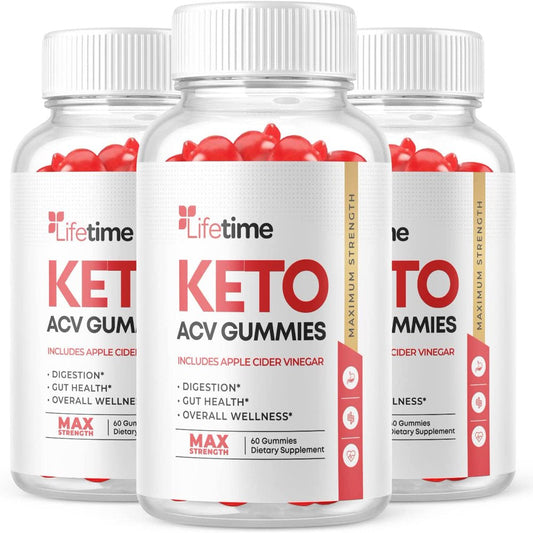 (3 Pack) Lifetime Keto ACV Gummies - Supplement for Weight Loss - Energy & Focus Boosting Dietary Supplements for Weight Management & Metabolism - Fat Burn - 180 Gummies - Nutricity.com.au