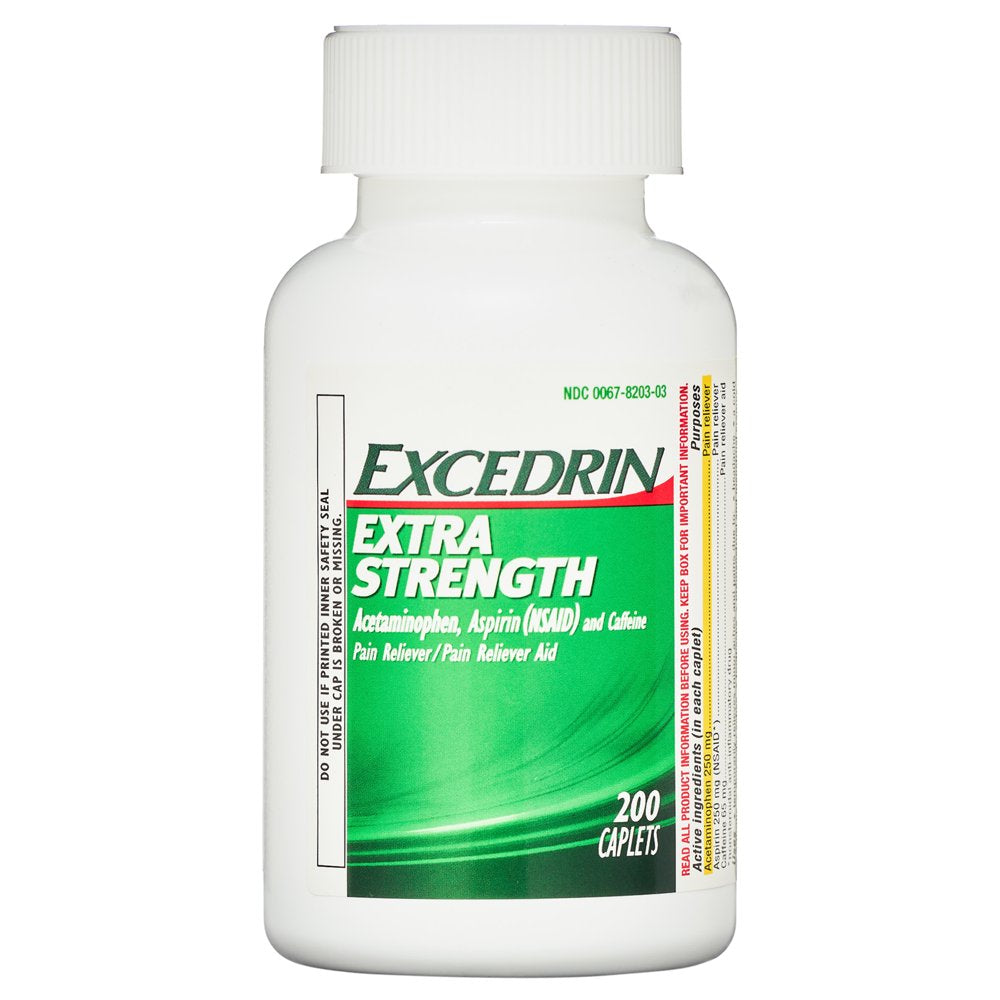Excedrin Game over for Headaches Limited Edition Extra Strength Pain Relief Caplets for Headache Relief, Temporarily Relieves Minor Aches and Pains Due to Headache – 200 Count