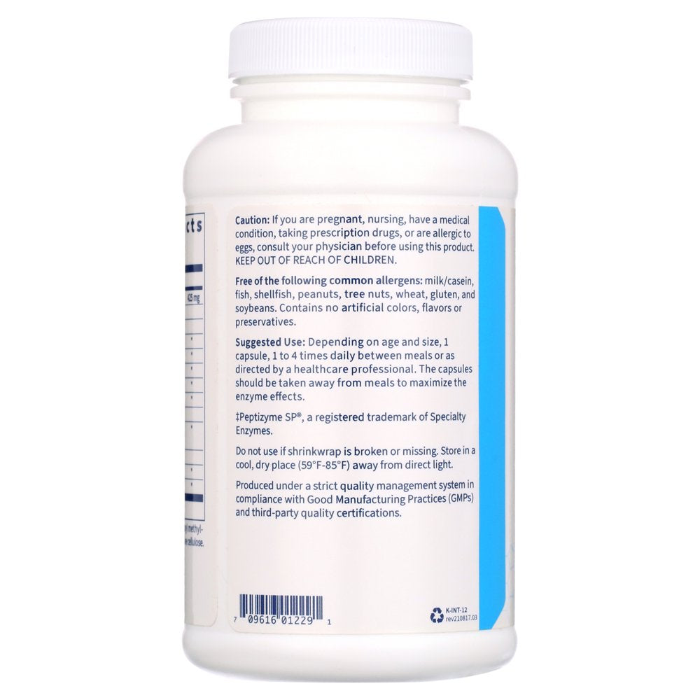 Klaire Labs Interfase - Digestive Enzyme Blend to Support GI Detox & Gut Flora Balance - Dairy-Free (120 Vegetarian Capsules)