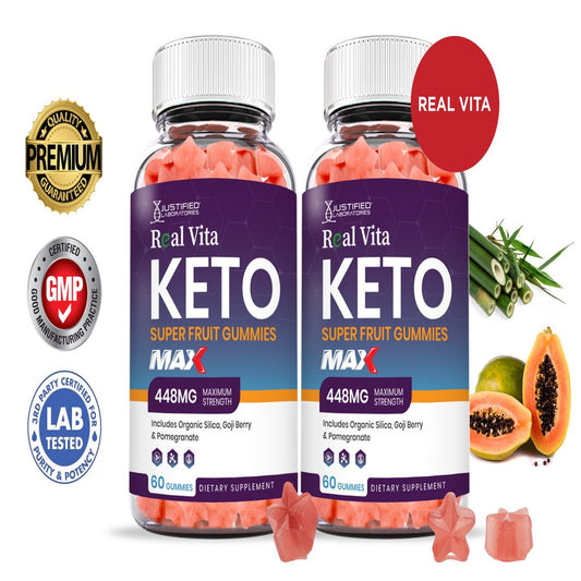 (2 Pack) Real Vita Keto Max Gummies Dietary Supplement 120 Gummys - Nutricity.com.au