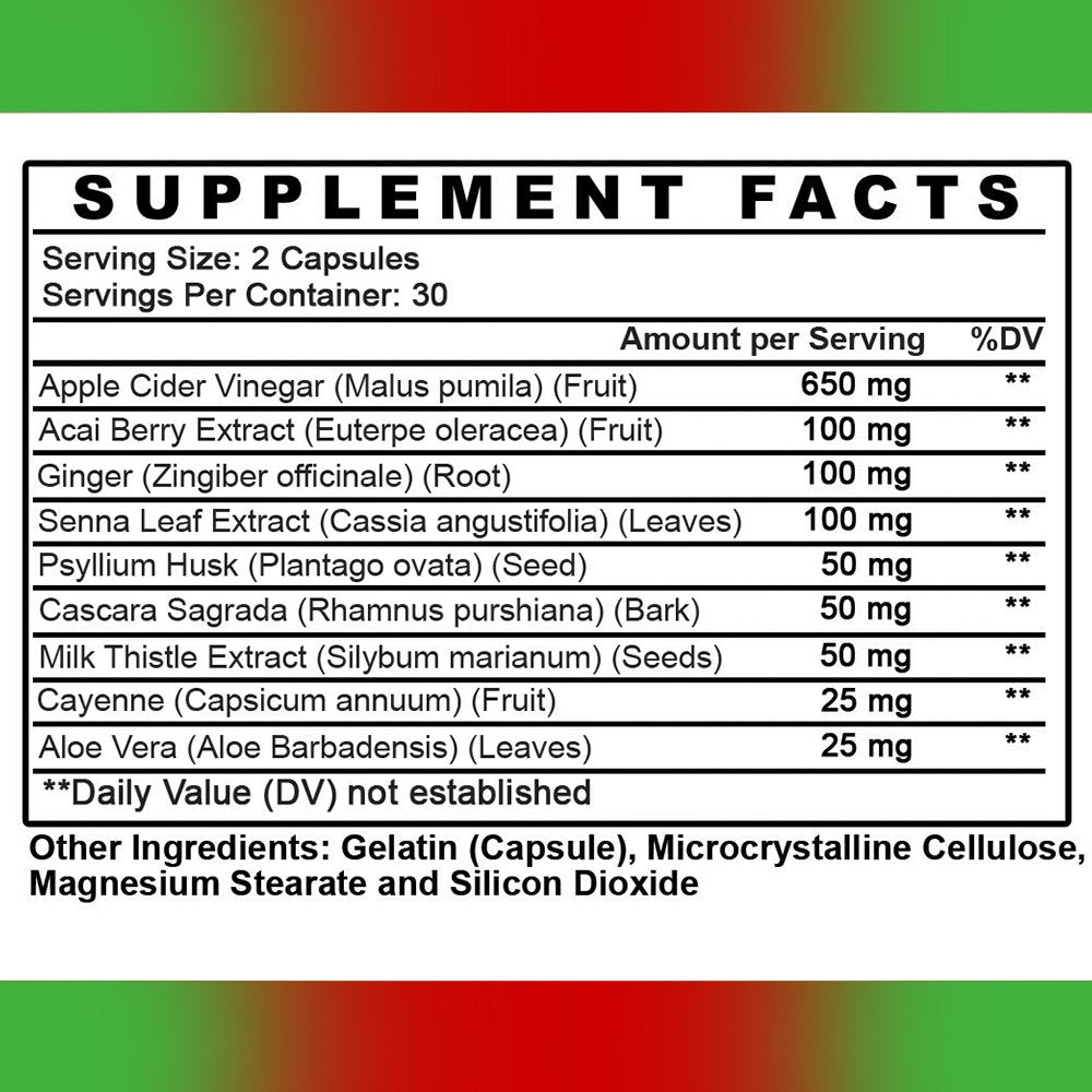 Apple Cider Vinegar Detox & 10 Day Happy Colon Cleanse - Rapid Weight Loss Detox and Cleanse Combo (2-Pack)