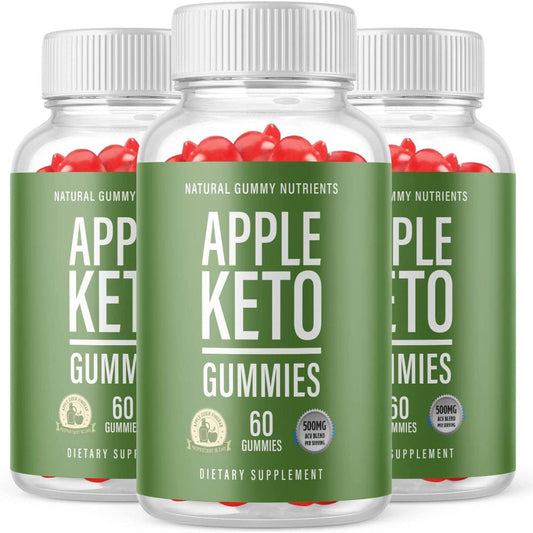 (3 Pack) Apple Keto Gummies - Supplement for Weight Loss - Energy & Focus Boosting Dietary Supplements for Weight Management & Metabolism - Fat Burn - 180 Gummies - Nutricity.com.au