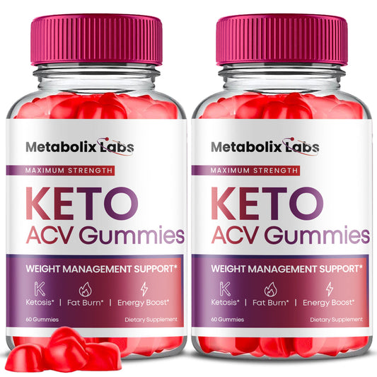 (2 Pack) Metabolix Labs Keto ACV Gummies - Supplement for Weight Loss - Energy & Focus Boosting Dietary Supplements for Weight Management & Metabolism - Fat Burn - 120 Gummies - Nutricity.com.au