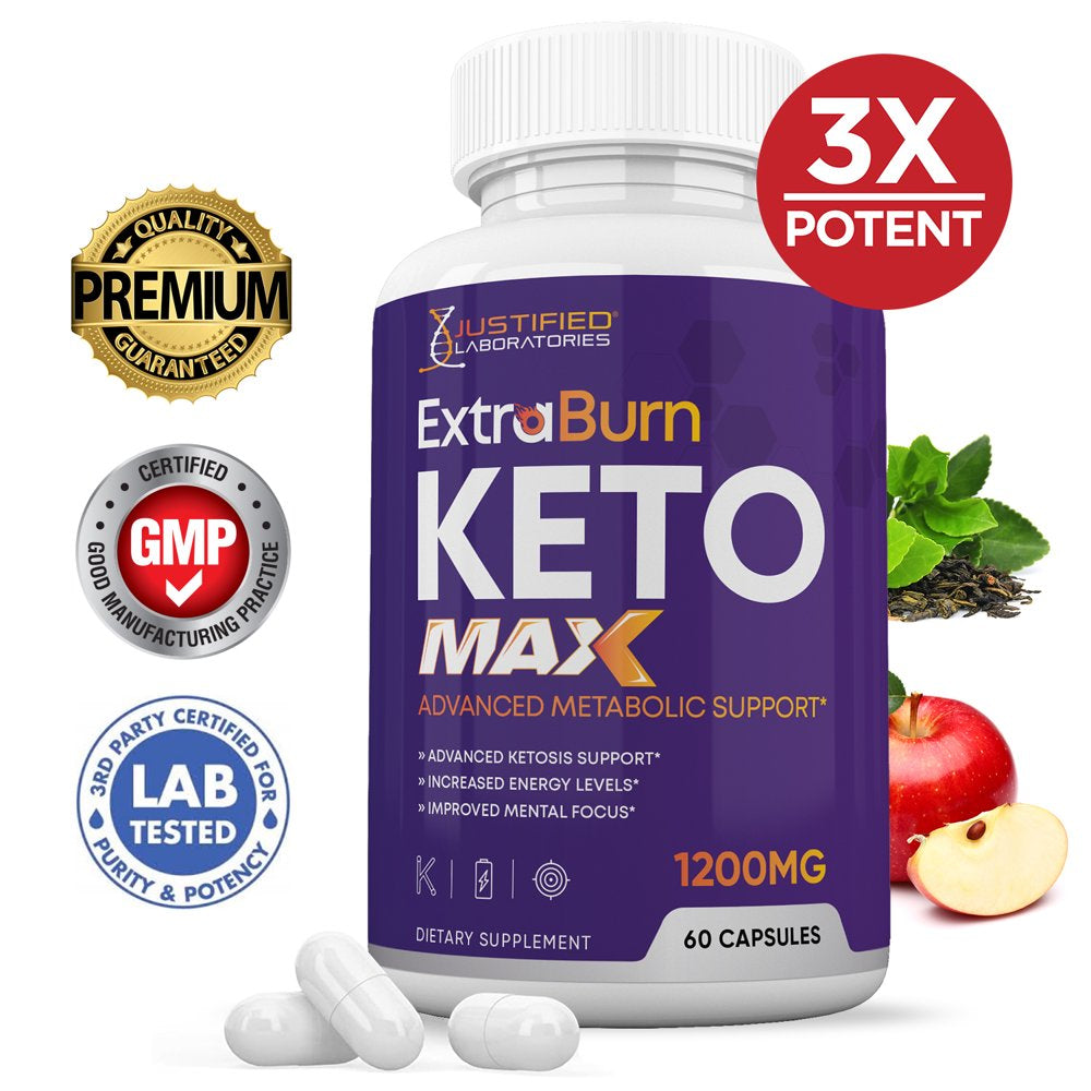 Extra Burn Keto Max 1200MG Pills 60 Capsules