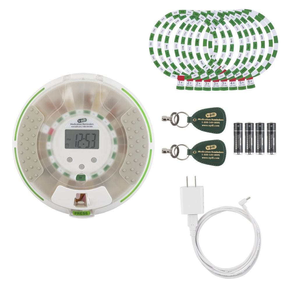 E-Pill Voice - Locked Automatic Pill Dispenser - Reminds with a Friendly Voice