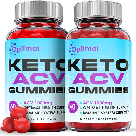 (2 Pack) Optimal Keto ACV Gummies - Supplement for Weight Loss - Energy & Focus Boosting Dietary Supplements for Weight Management & Metabolism - Fat Burn - 120 Gummies - Nutricity.com.au