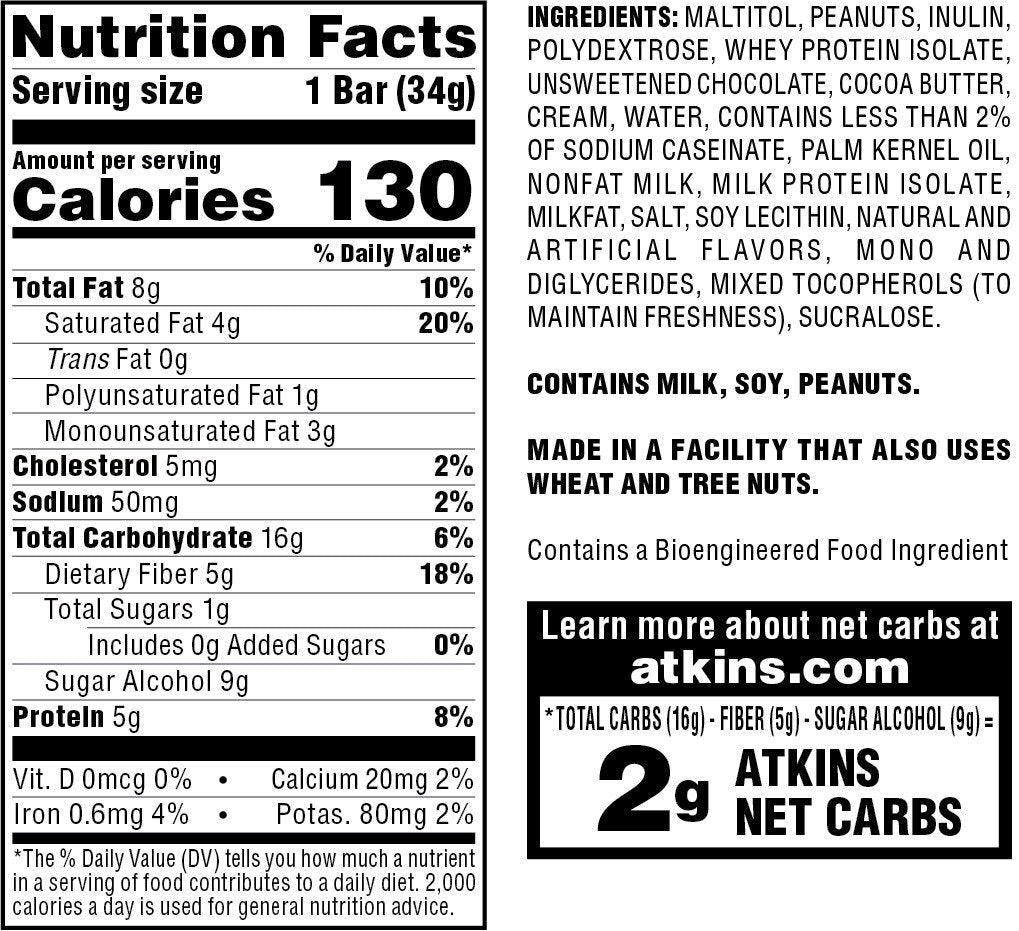 Atkins Endulge Treat, Caramel Nut Chew Bar, Keto Friendly, 10 Ct (Value Pk)