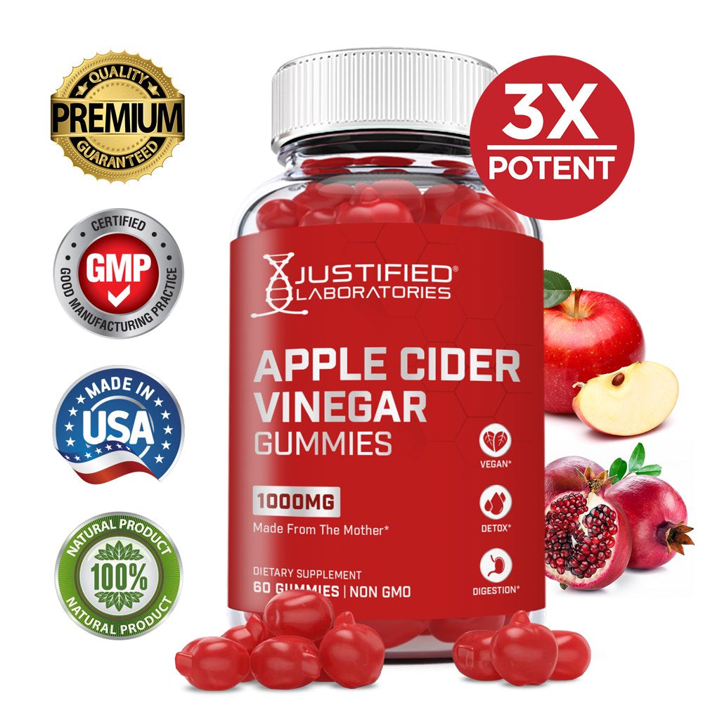 Apple Cider Vinegar Gummies 1000MG with Pomegranate Juice Beet Root B12 60 Gummys Supplement