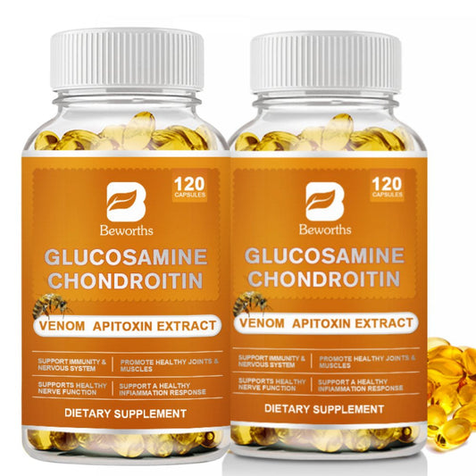 (2 Pack) Beworths Glucosamine Chondroitin Pills Dietary Supplement, Support Joint Health, 240 Capsules (Non-Gmo & Gluten Free) - Nutricity.com.au
