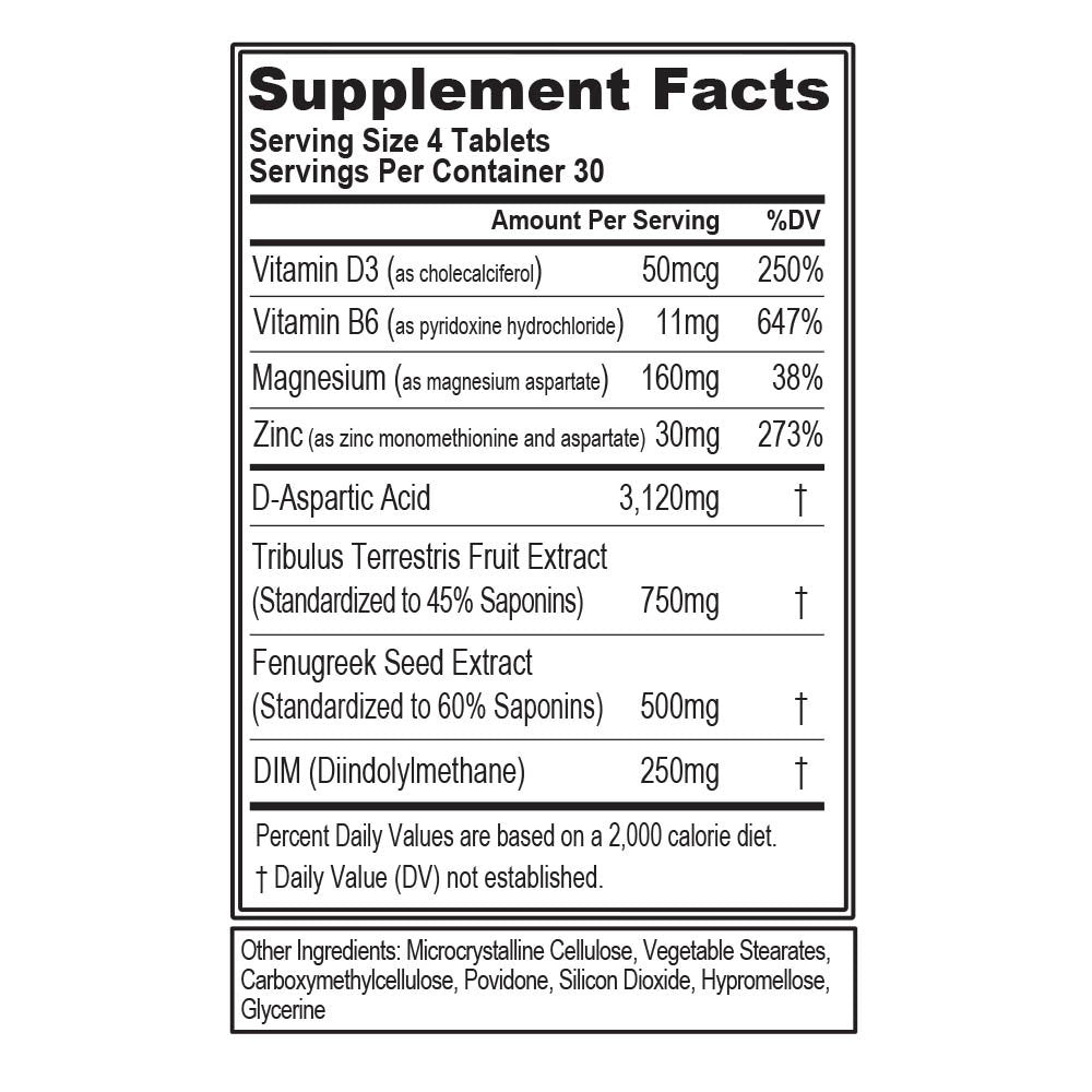 Evlution Nutrition EVLTEST Extra Strength Testosterone Booster for Men 120Ct Tablets