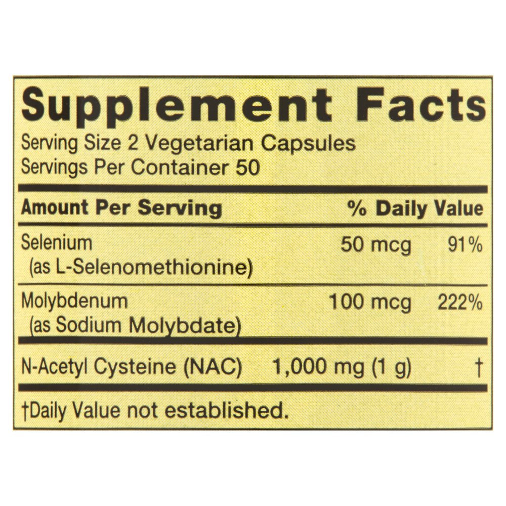 Spring Valley NAC Vegetarian Capsules Dietary Supplement, 1000Mg, 100 Count