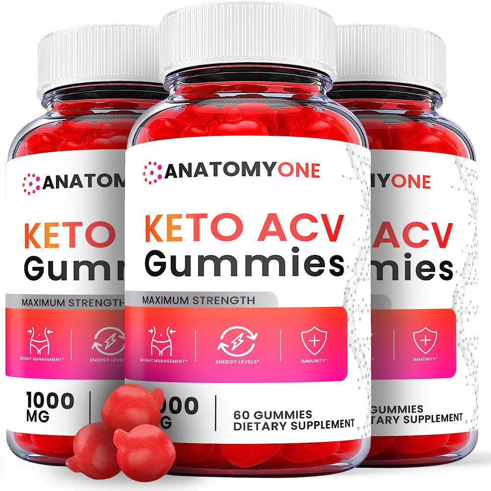 (3 Pack) Anatomy One Keto ACV Gummies - Supplement for Weight Loss - Energy & Focus Boosting Dietary Supplements for Weight Management & Metabolism - Fat Burn - 180 Gummies - Nutricity.com.au
