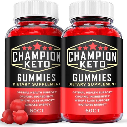 (2 Pack) Champion Keto ACV Gummies - Supplement for Weight Loss - Energy & Focus Boosting Dietary Supplements for Weight Management & Metabolism - Fat Burn - 120 Gummies - Nutricity.com.au
