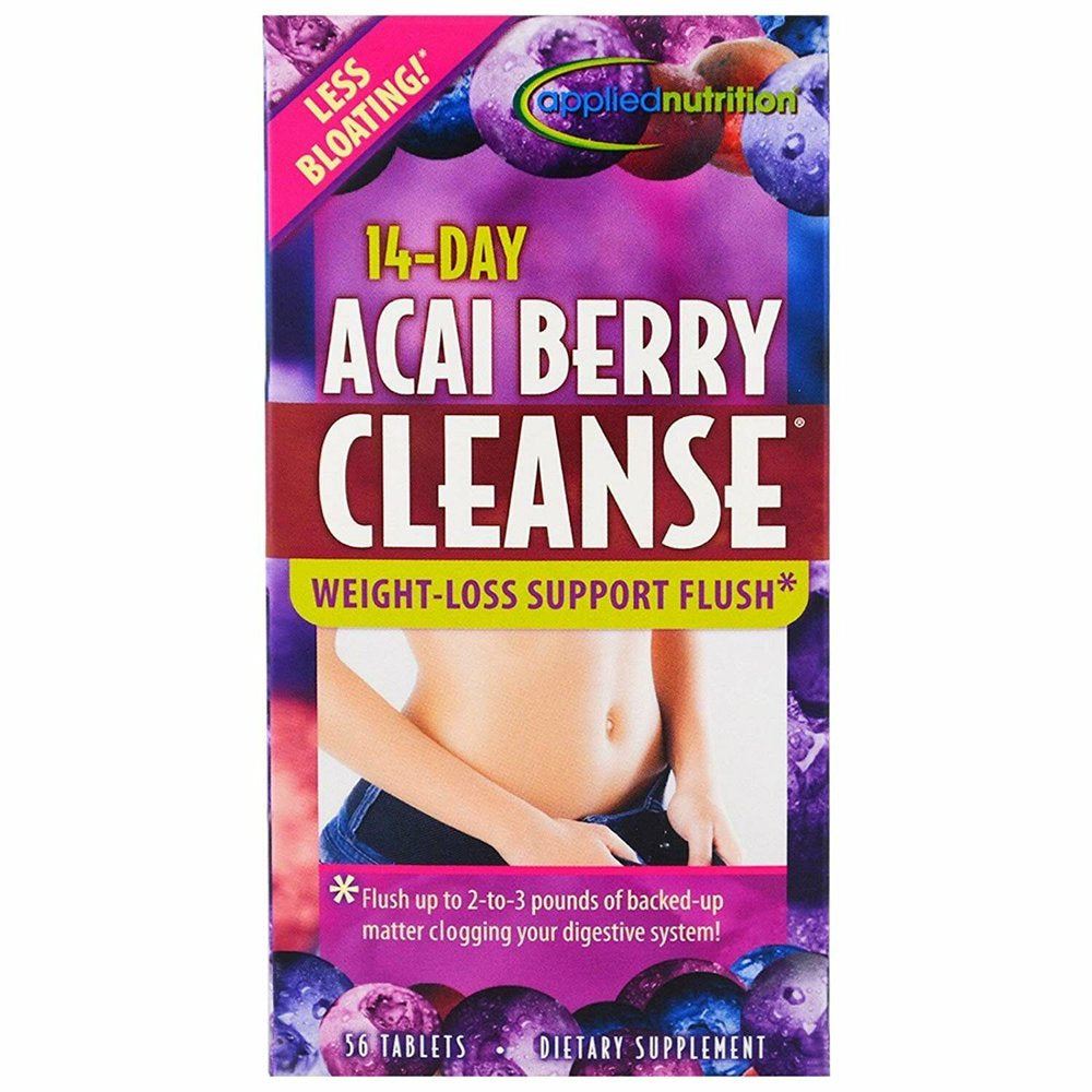 Applied Nutrition Acai Berry Cleanse Weight-Loss Support Flush Supplement Tablet, 56 Ct
