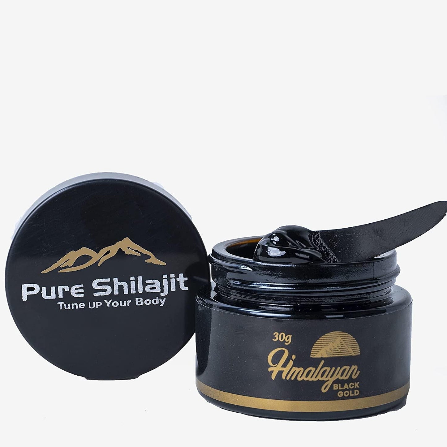 cure with pure Shilajit, Soft and Potent 1 oz/30 Gram Shilajat Resin with Anti-Aging, High Nutritional Potency, Source of Fulvic Acid, Pure Black Resin/Gold (Pack of 1)