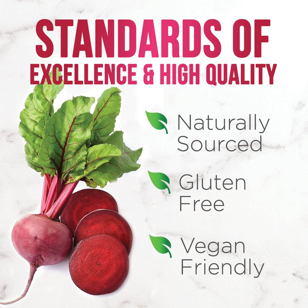 Beet Chews Gummies with Beetroot - Energy & Heart Health Support, Natural Nitric Oxide Production Support, Superfood Beets Soft Chews Gummy Supplement - Pomegranate Flavor - 60 Count Beet Root Gummies