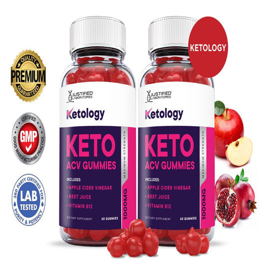 (2 Pack) Ketology Keto ACV Gummies 1000MG Dietary Supplement 120 Gummys - Nutricity.com.au