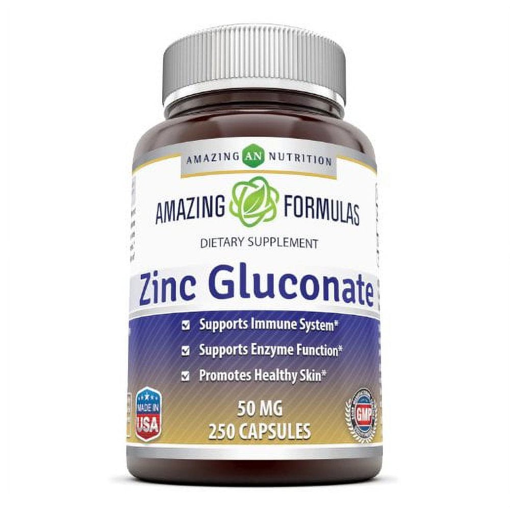 Amazing Formulas Zinc Gluconate - 50 Mg, 250 Tablets