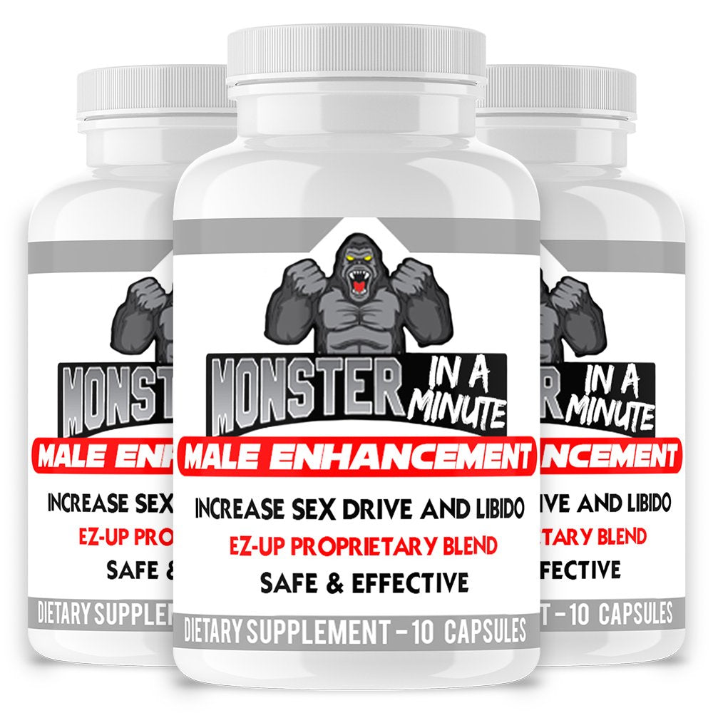 Angry Supplements Monster in a Minute Effective Male Enhancement with EZ-UP Proprietary Blend, Capsules 10Ct