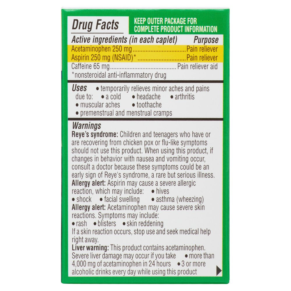 Equate Extra Strength Headache Relief Caplets, 24 Count