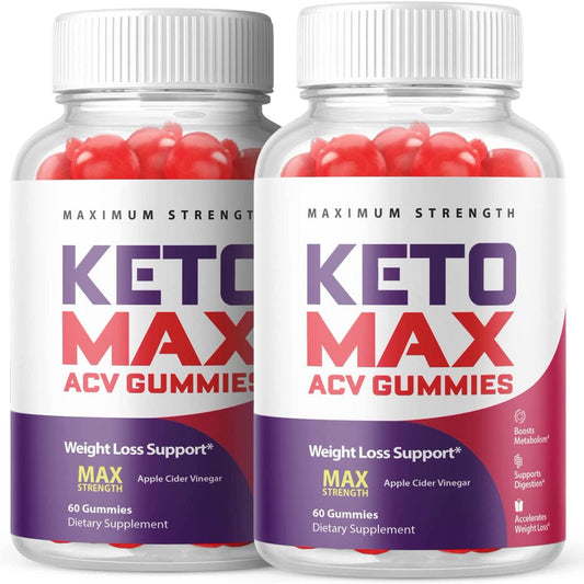 (2 Pack) Keto Max Keto ACV Gummies - Supplement for Weight Loss - Energy & Focus Boosting Dietary Supplements for Weight Management & Metabolism - Fat Burn - 120 Gummies - Nutricity.com.au