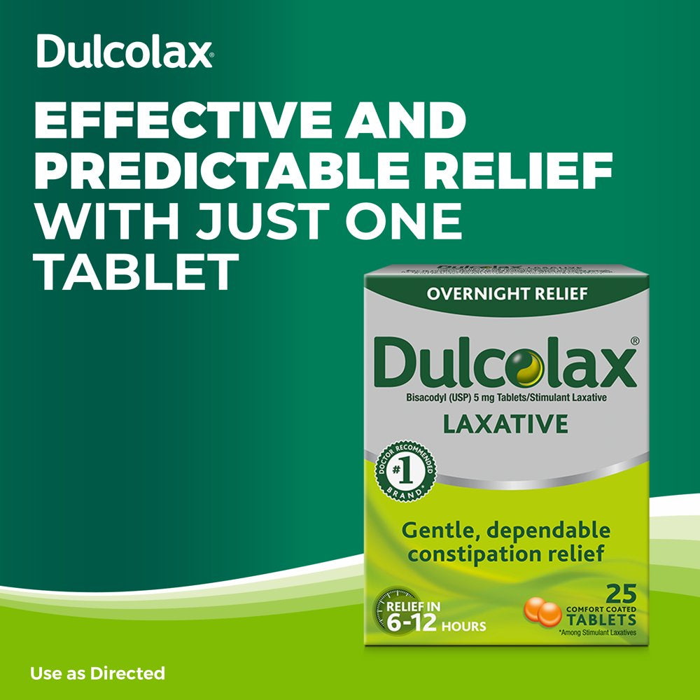 Dulcolax Stimulant Laxative Tablets, Overnight Relief (25Ct)