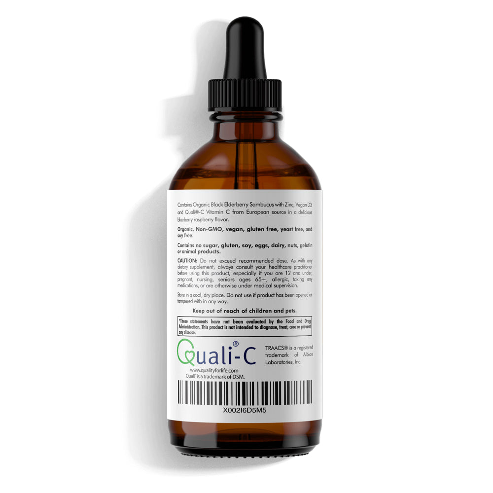 Codeage Organic Black Elderberry Syrup, Vitamin C, D, Zinc, Black Currant & Sambucus, Kids Friendly, 4 Fl Oz